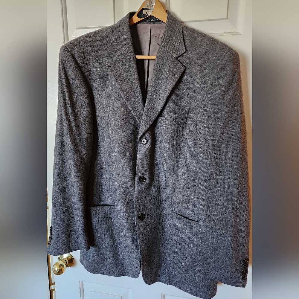 Hugo Boss 3 Buttoned Slit Pocket Wool Blend Soft Suit Sport Jacket Macy'…